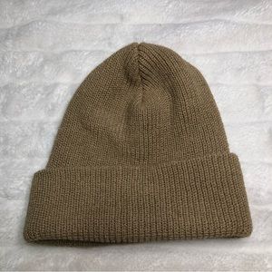 Tan Winter Beanie Hat with cuff Unisex